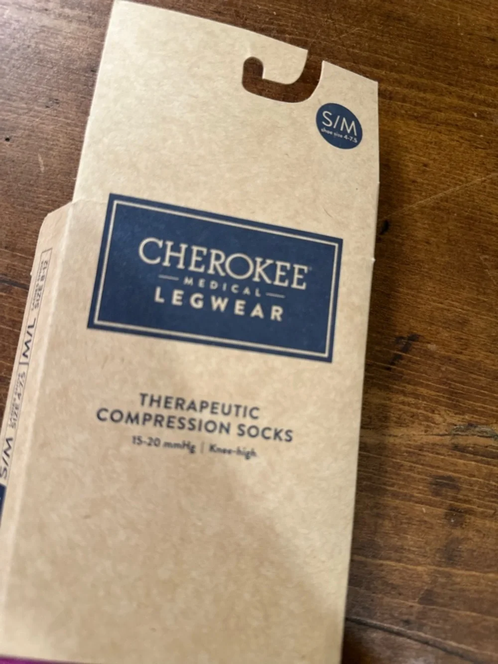Cherokee Knee High 15 to 20mmHg Compression Socks Pink Magenta and Gray Stripe
